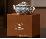 vines silver-gilded tea pot
