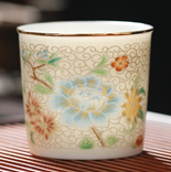 jade porcelain gold accents painted tea cup