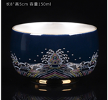 enamelled porcelain tea cup
