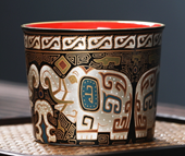 universal color-glazed tea cup