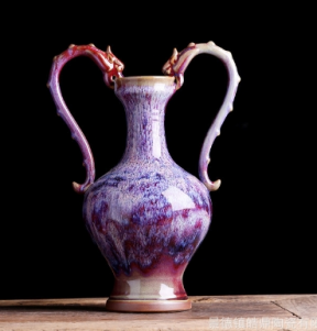 [CMC451-2] Transmutation Glaze Double-Dragon Vase
