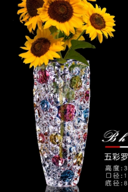 [CMD311-1] multicolored Rhone crystal vase